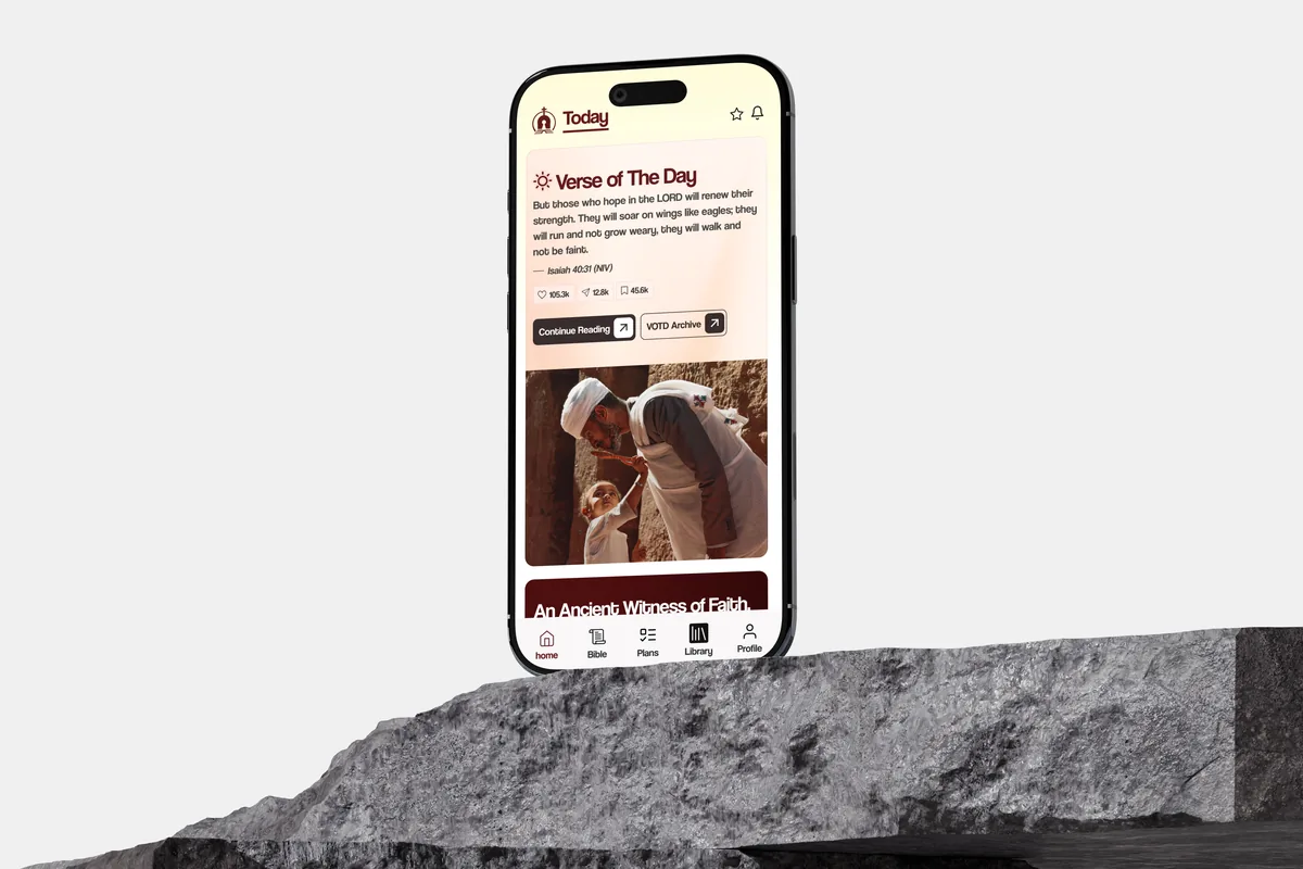 Nehemia Bible app UI/UX design